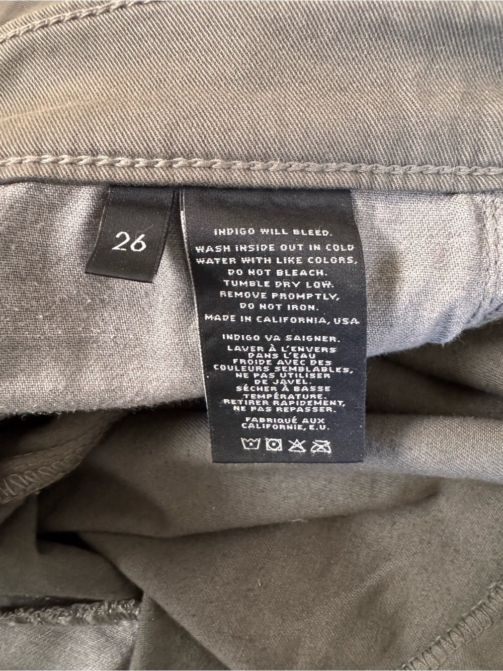 J BRAND Cargo/Slim Leg Jeans ‘Grayson’ in Vint Olive. Very good condition sz 26 - Picture 7 of 9